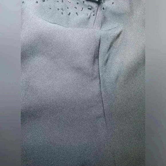 Aidan Mattox One Shoulder Beaded Navy Gown Size 14 NWT - Picture 8 of 8